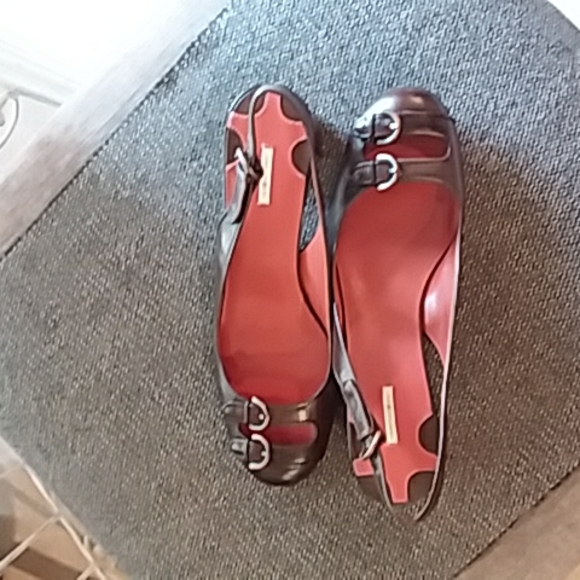 Max Studio Yule Slingback Brown Leather Shoes - Picture 7 of 10